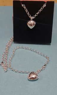 925 Italy Silver Set Necklace and Bracelet (Solid Silver)
