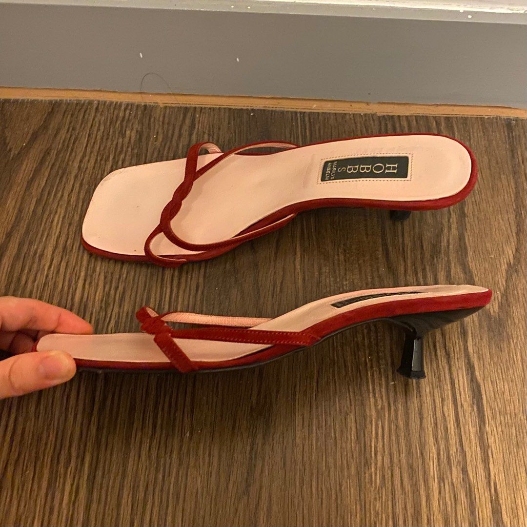 Vintage HOBBS Red Kitten Heels Carousell