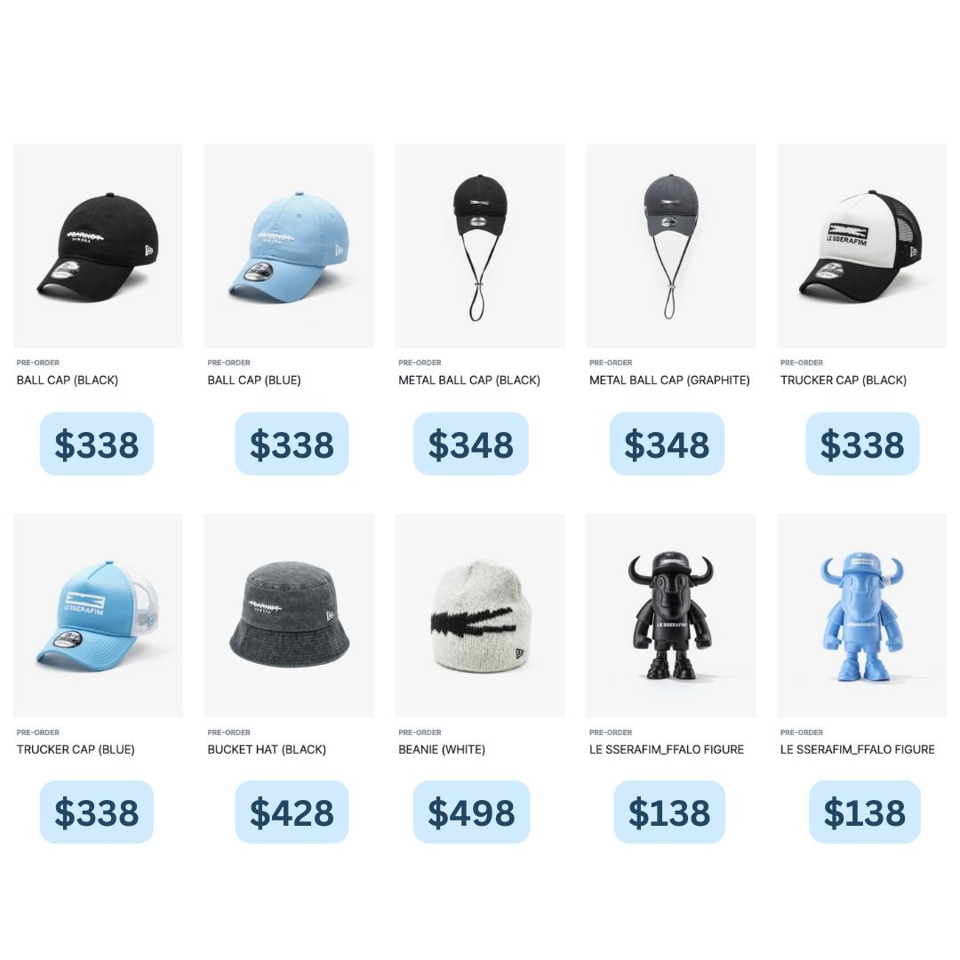 Pre-order 預訂〗LE SSERAFIM x NEW ERA Cap 棒球帽LESSERAFIM
