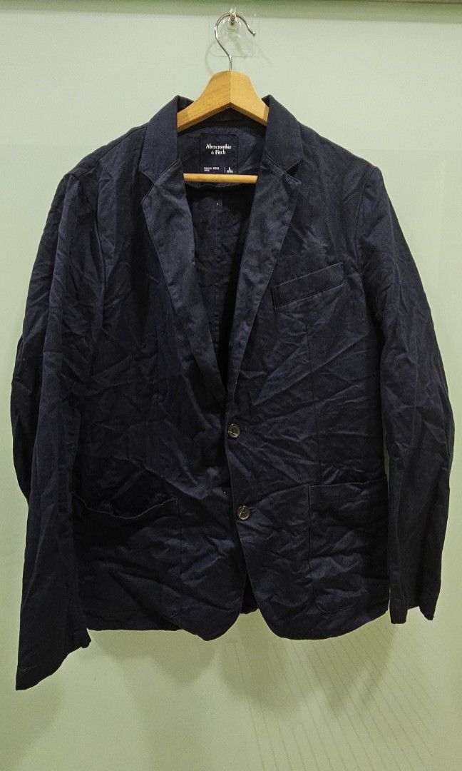 Abercrombie Fitch jacket in navy blue Men s Fashion Coats Jackets and Outerwear on Carousell