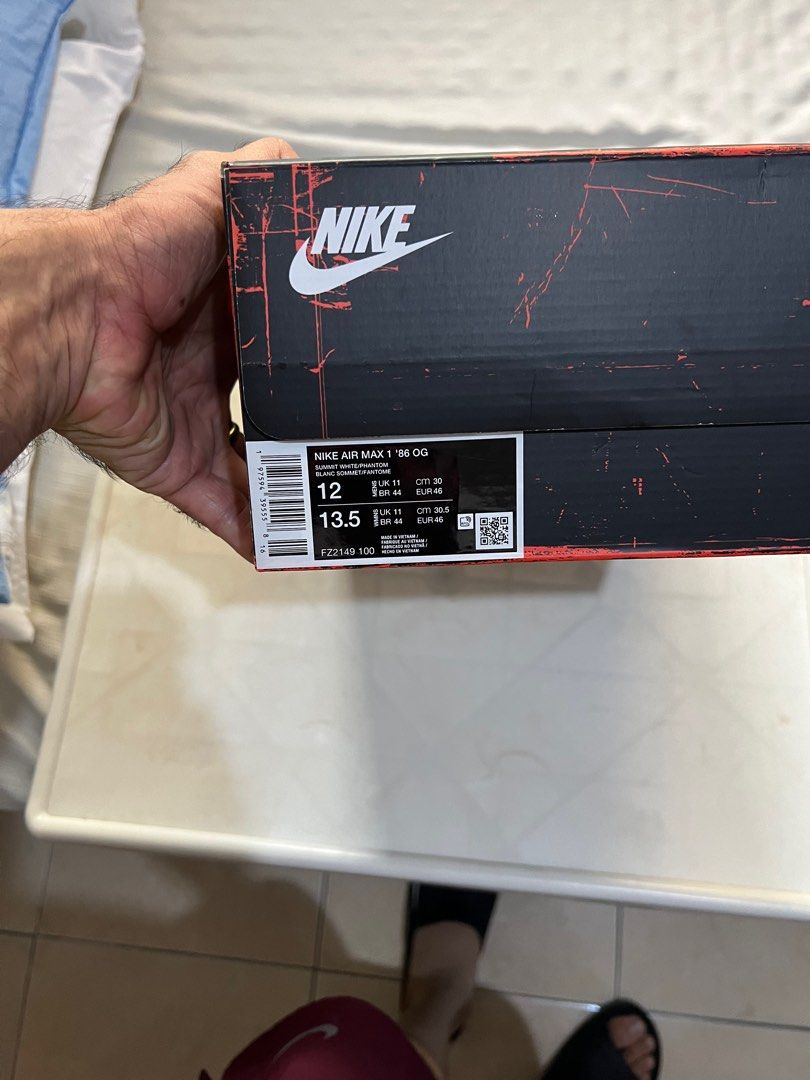 NIKE AIRMAX 1 86 OG SIZE 12. Fitted only (Category: Sneakers) located in Santa Maria. Submitted by jeshtine (Listing ID 1309265766, Image 3). Description: .