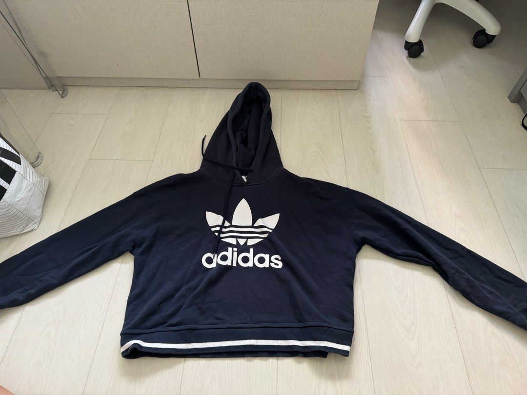 Dark blue adidas hoodie sales