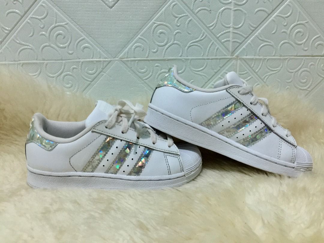 adidas superstar holographic shoes for kids / kids shoes/ sneakers, Babies  & Kids, Babies & Kids Fashion on Carousell