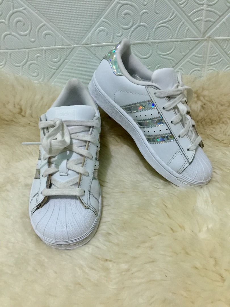 Adidas superstar holographic kids clearance