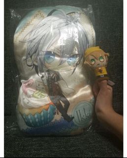 Amnesia pillow and finger puppet anime plush