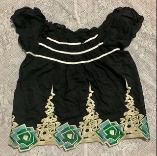 Anna Sui embroidered top small