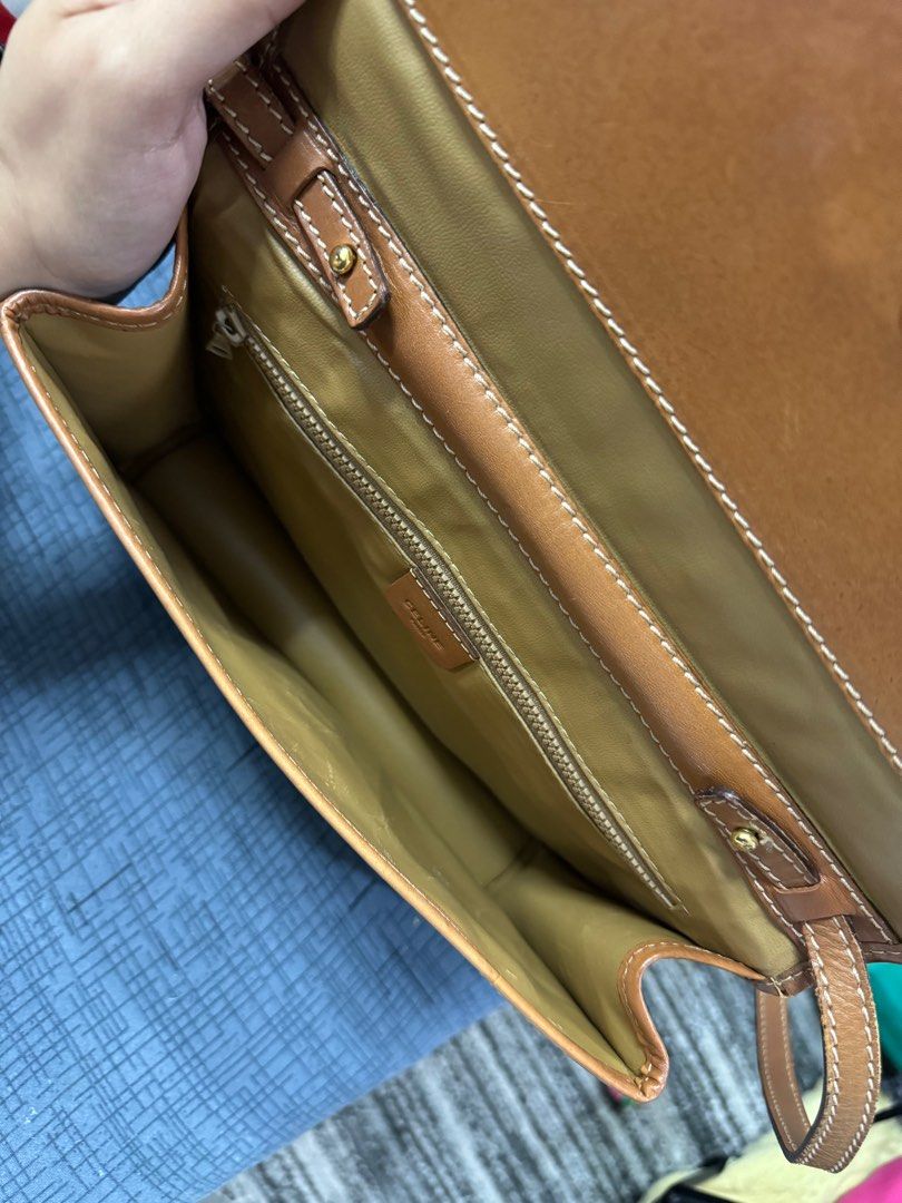 Authentic Celine Macadam Brown Crossbody Bag (Category: Luxury Bags & Wallets) located in Manila. Submitted by ganned (Listing ID 1309346990, Image 3). Description: Celine Macadam Crossbody Bag Considered vintage but still in good condition Leather material still looks and feels premium Noticeable flaws are in the photo .