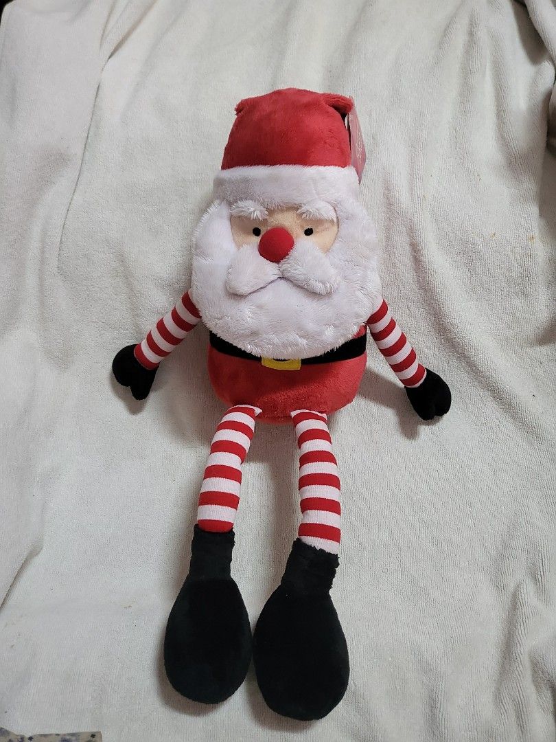 Authentic Large Big Tesco Christmas Santa Claus Plush Soft Toy Furniture Home Living Home Decor Other Home Decor on Carousell