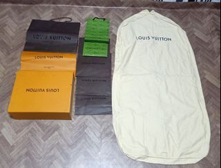 Authentic Louis Vuitton Garment Cover Storage Standard Size and LV box and LV Gucci  paper bag