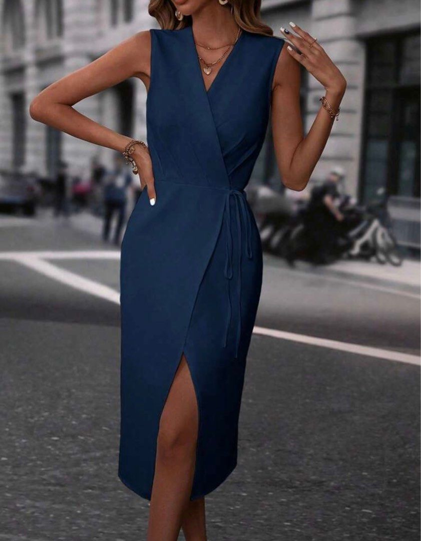 Navy blue formal wrap on sale