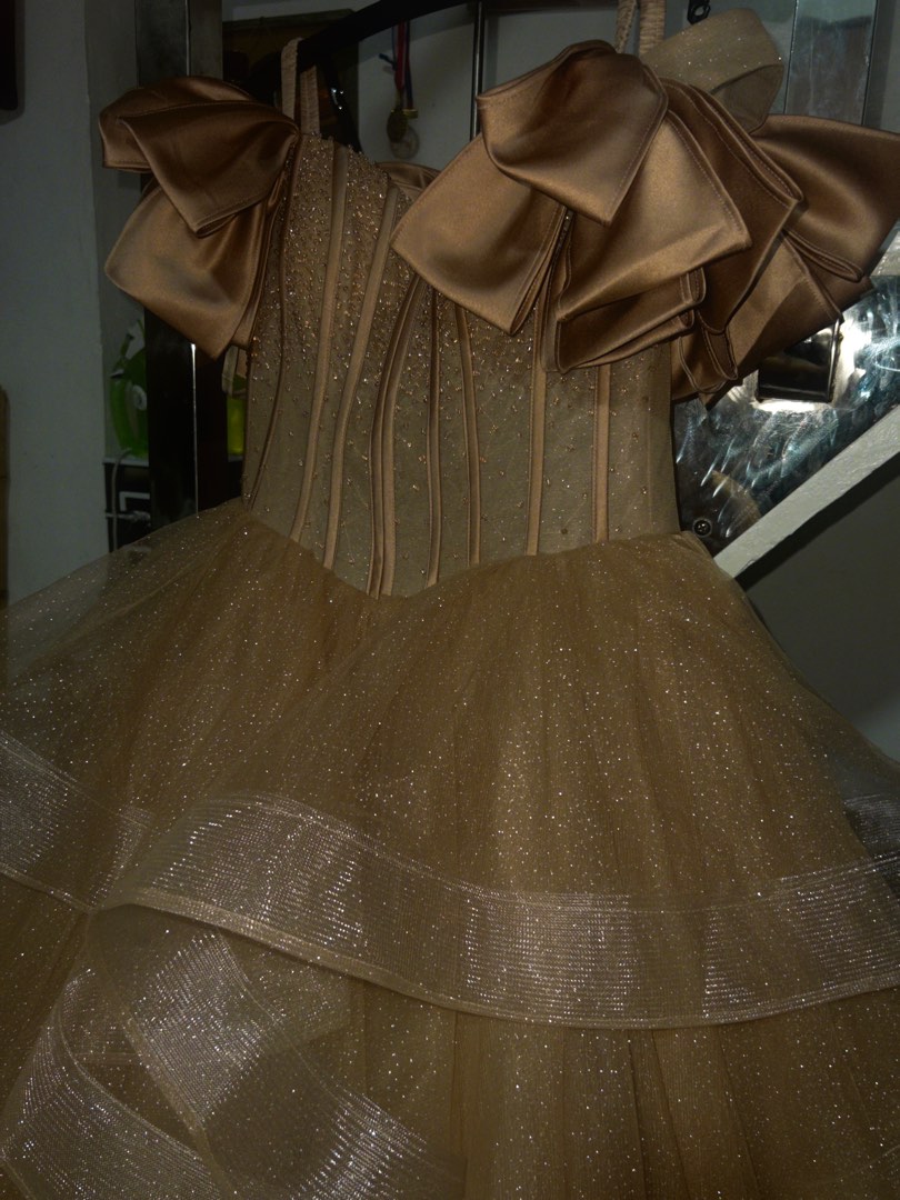 moon dress Phases Velvet Princess Maxi Abstract Petal Ruched Strapless Size:Customized Lace-Up Back