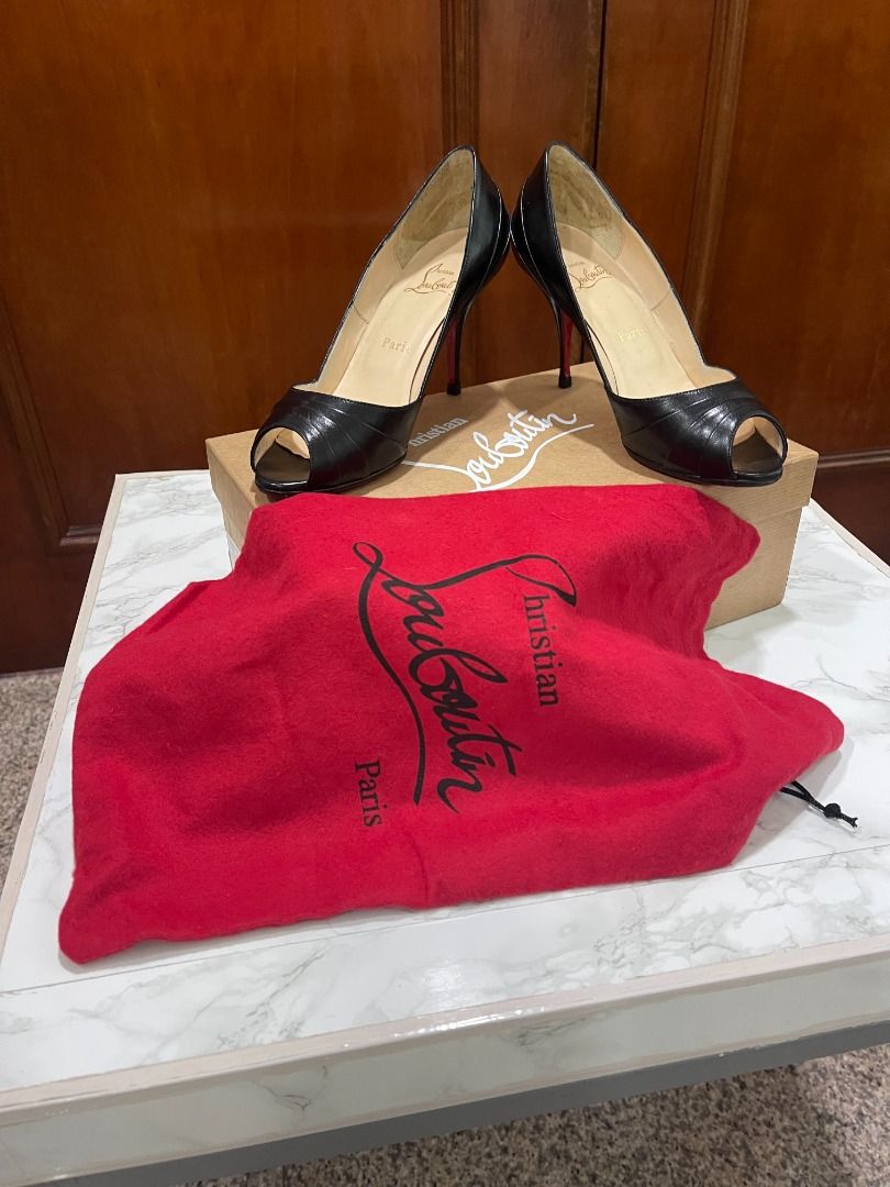 Christian Louboutin Heels Clownnita Pumps Black leather Size EUR36.5 Height 8cm Women s Fashion Footwear Heels on Carousell