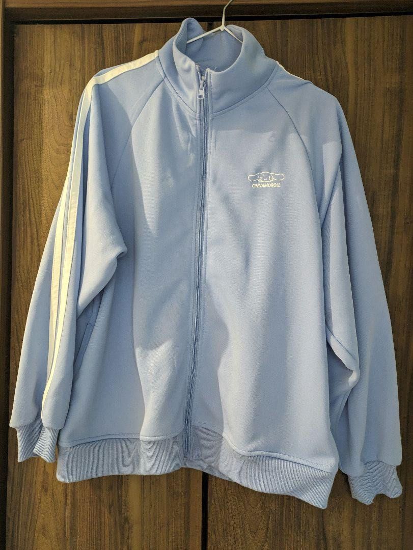 cinnamoroll light blue sky tenshi kawaii sanrio japanese track jacket from donki japan Women s Fashion Activewear on Carousell