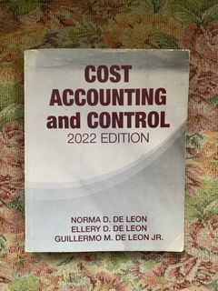 cost accounting and control by deleon (2022 edition)