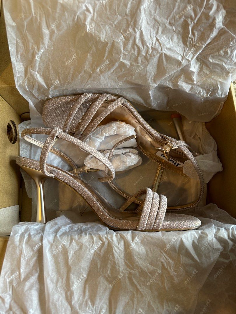 Dune London Rose Gold Barely There Sandal (Category: Heels) located in Makati City. Submitted by _peach19 (Listing ID 1309196600, Image 3). Description: Size 39, only used once for a gown fitting..
