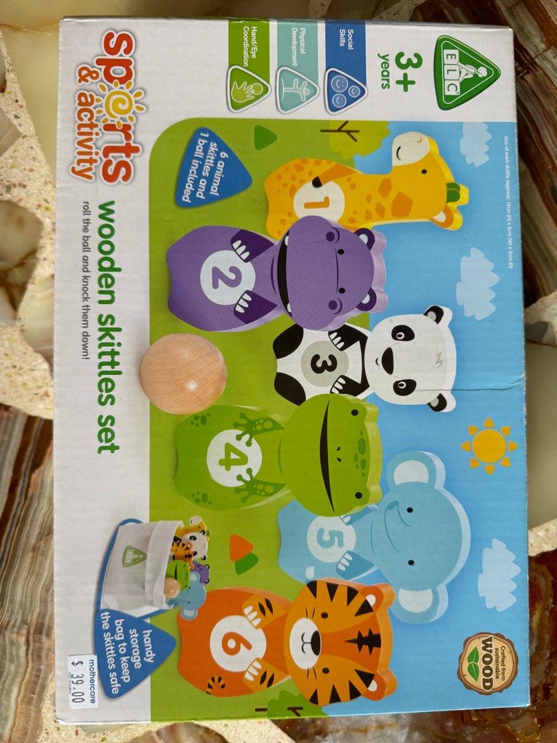 ELC Wooden Skittles Set Hobbies Toys Toys Games on Carousell