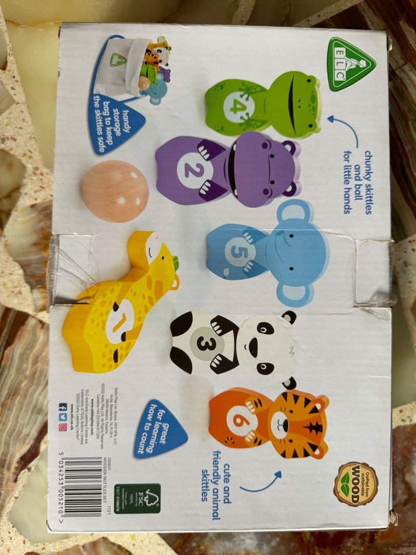 Elc wooden skittles cheap