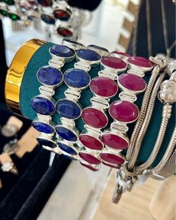 Faceted Sapphire, Ruby, & Emerald Bracelets.