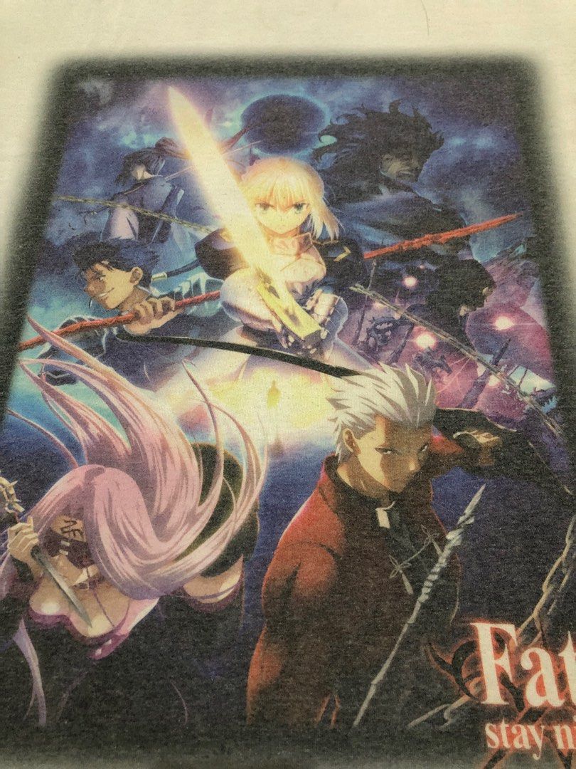 FATE Stay Night (Anime Shirt) (Category: Tshirts & Polo Shirts ) located in Tuguegarao City. Submitted by emdisplay (Listing ID 1309320187, Image 1). Description: Fate: Stay Night Fate Stay Night printed tag (Officials Merch) 21x27 / Large / size Large on tag Flaws: needs wash only and lints.