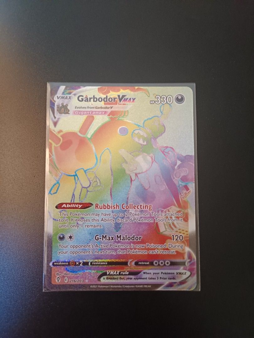 Garbodor Vmax - Hyper Rare, Hobbies & Toys, Toys & Games on Carousell