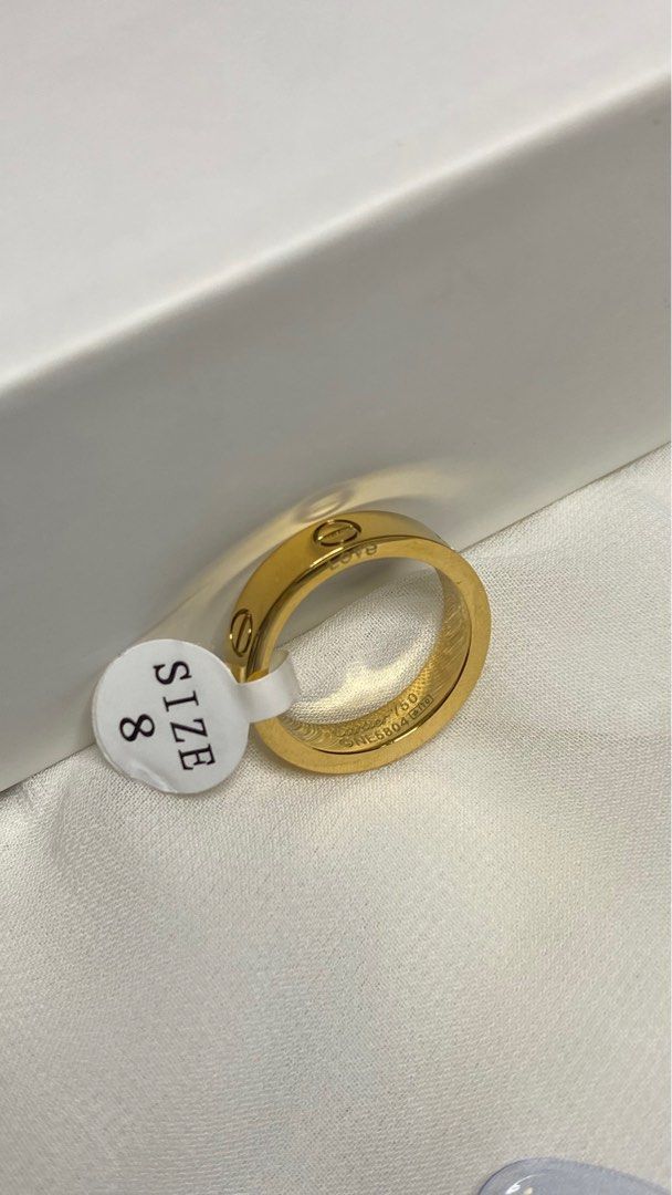 Gold cartier ring available in sizes 8 9 Women s Fashion Jewelry Organizers Rings on Carousell