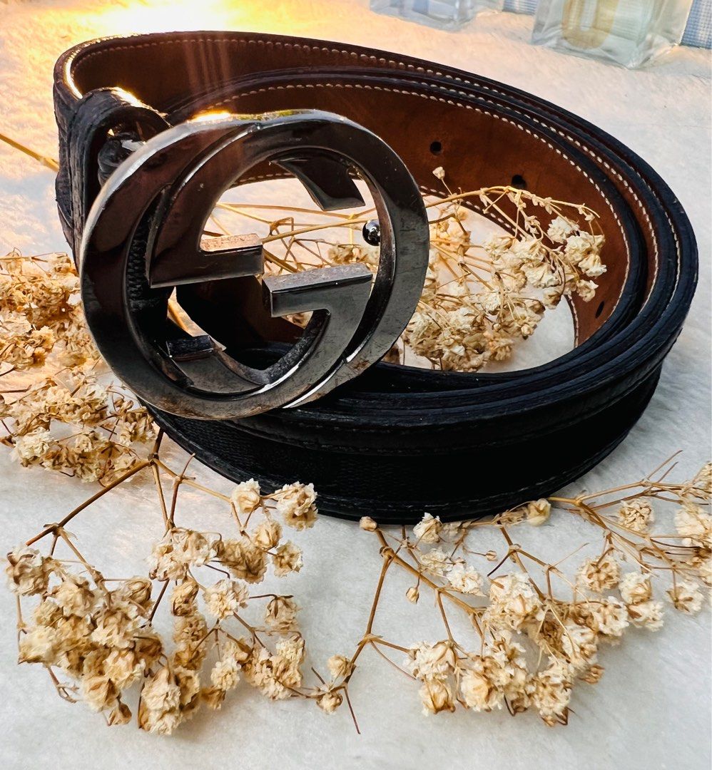Authentic black gucci belt clearance
