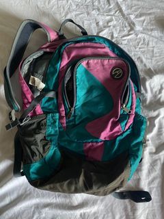 Hawk Pink & Blue Travel School Bag Backpack