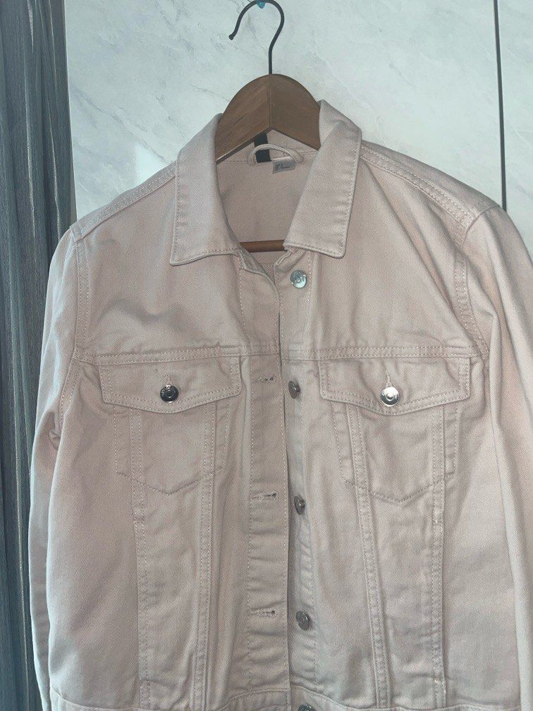 Pink denim jacket h&m outlet