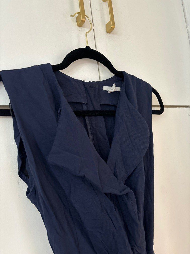 H M Navy Blue Jumpsuit Women s Fashion Dresses Sets Jumpsuits on Carousell
