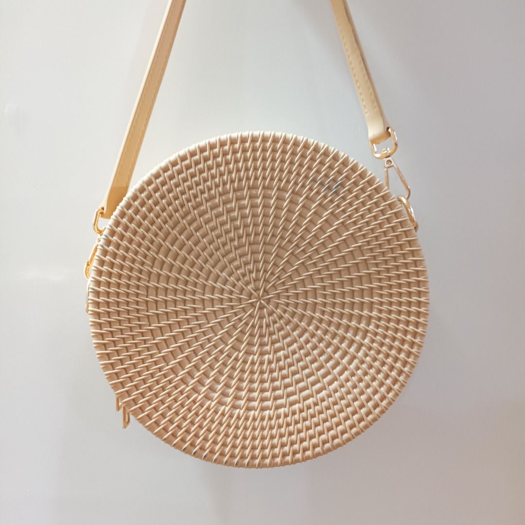 Jelly rattan round bag hot sale