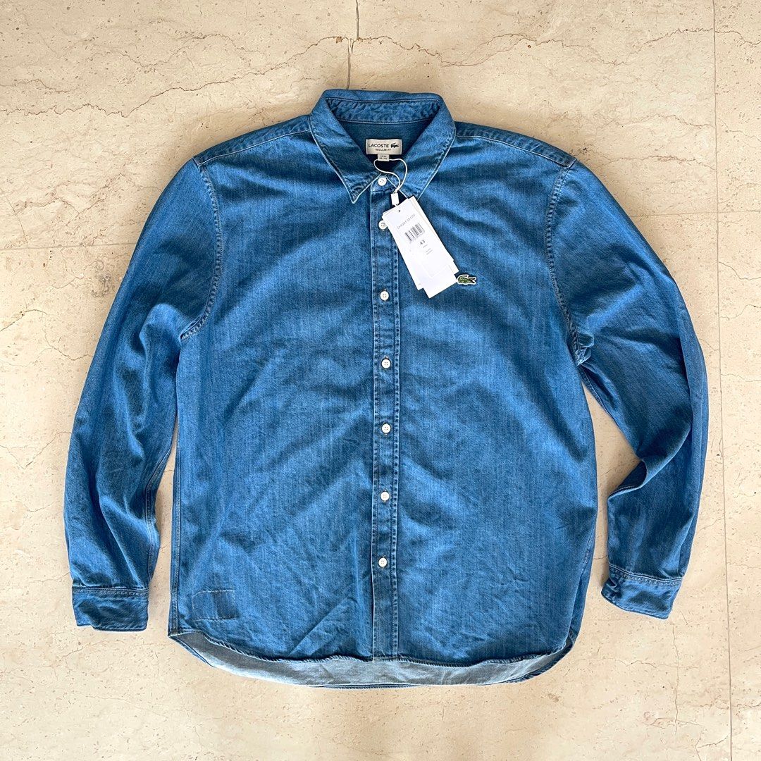 lacoste denim shirt