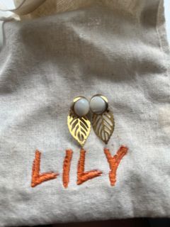Lily Earrings Gina Detachable in Ivory
