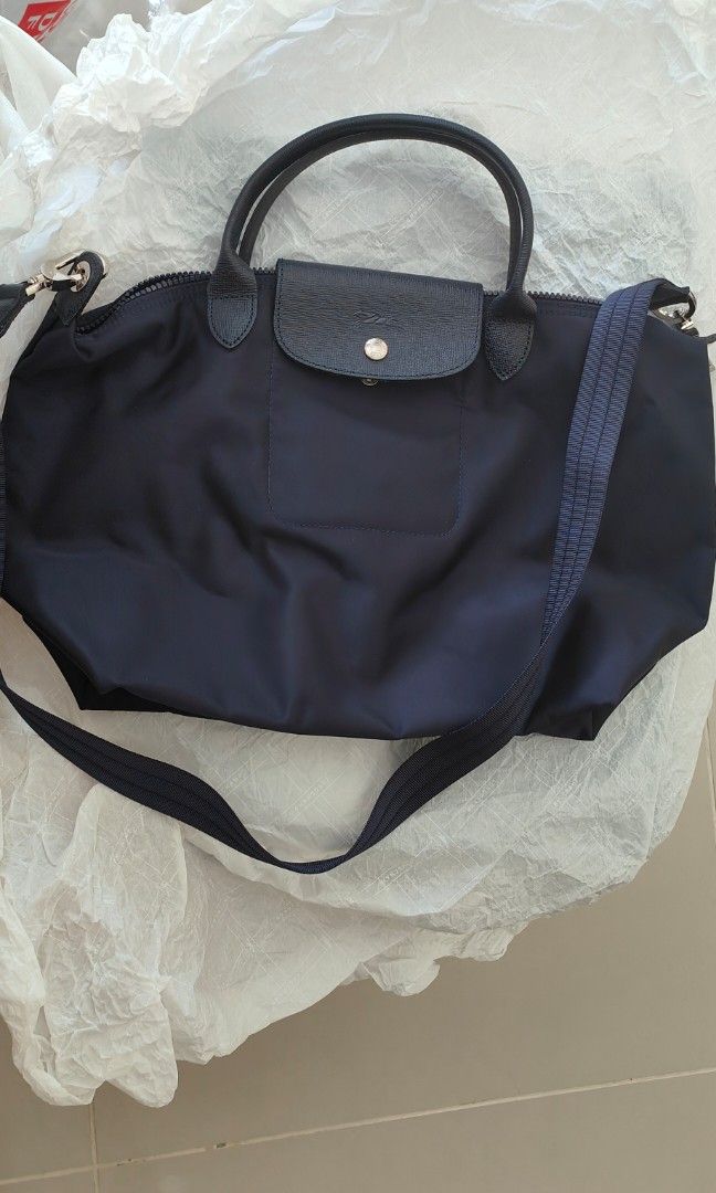 LONGCHAMP NEO NAVY MEDIUM WITH LONG STRAP L1515578006