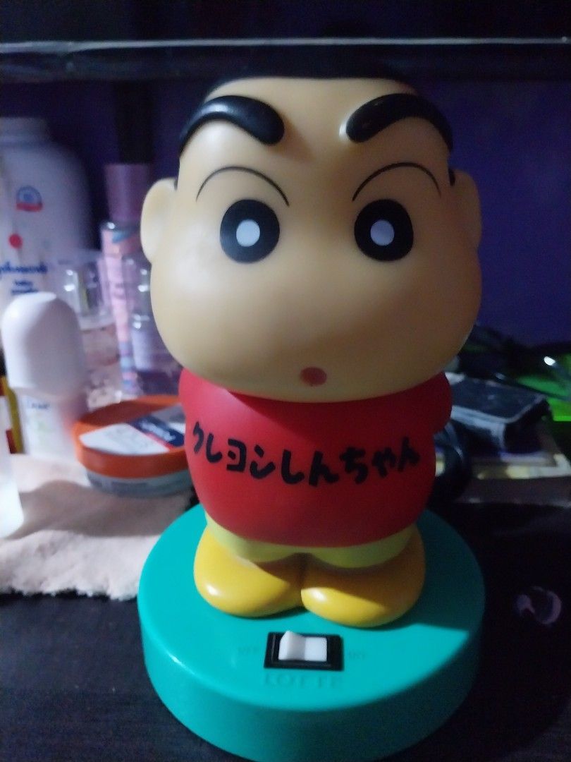 LOTTE CRAYON SHINCHAN NIGHT LAMP (Category: Character Goods) located in Tagum. Submitted by boykolekgadgetstuff (Listing ID 1309207426, Image 1). Description: lotte RARE CRAYON SHINCHAN night lamp 110v tested and in working condition. for todays offer lng po..will delete tomorrow...