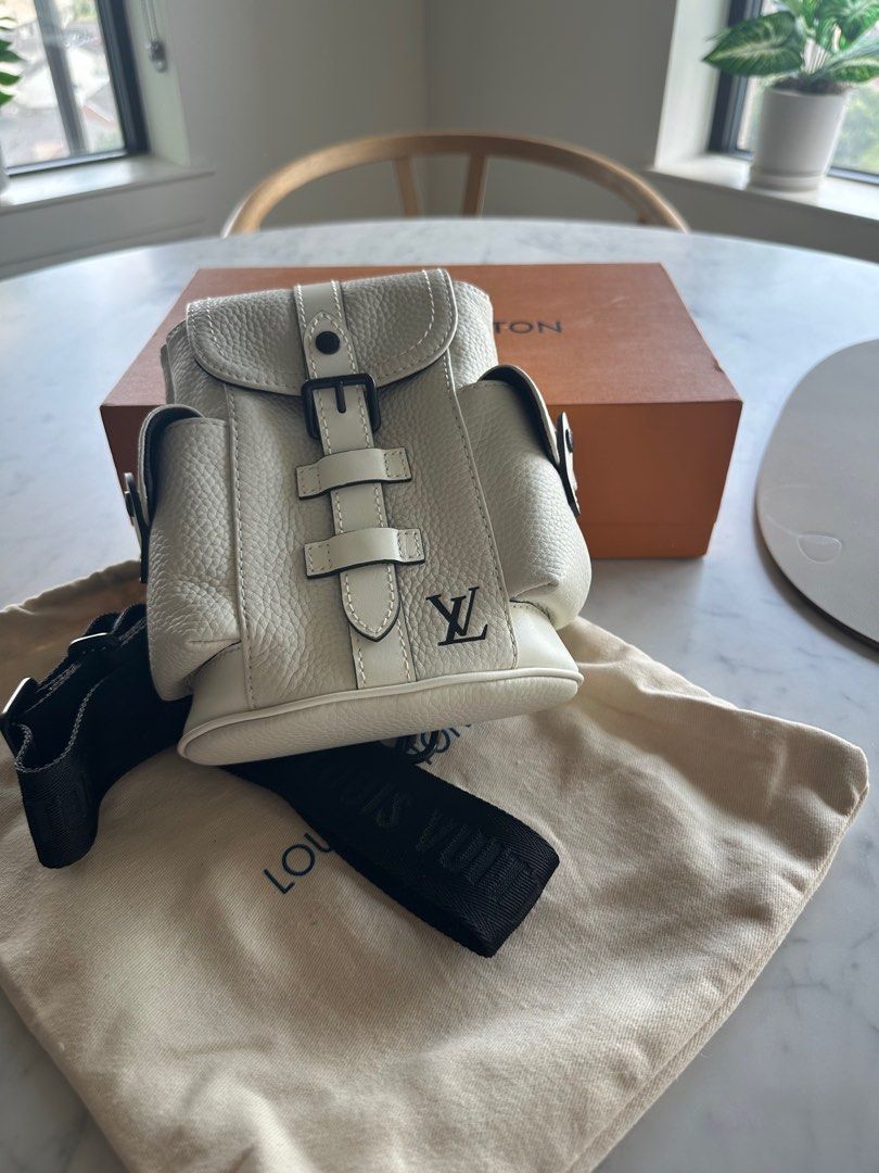 Louis vuitton white mini backpack shop