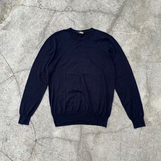 Louis Vuitton Uniformes  - Sweater Mens Blue Cotton Long Sleeve