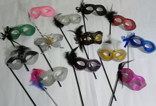 Masquerade Mask with stick handle