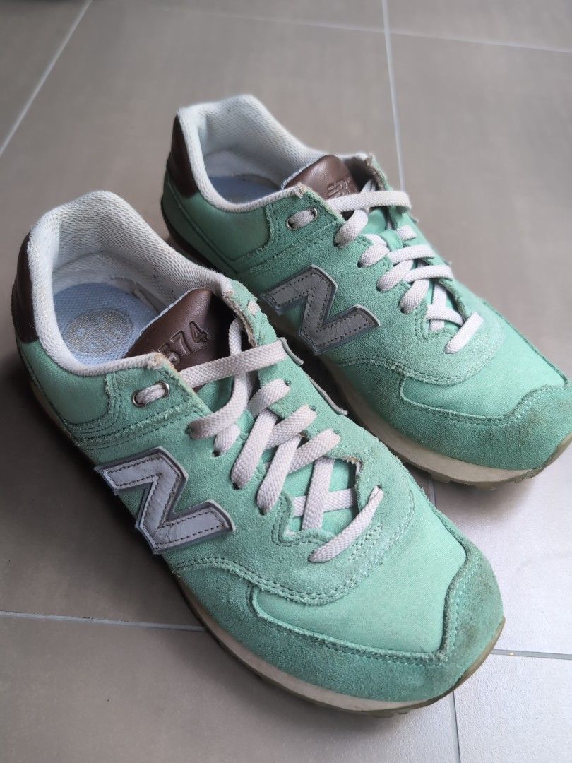 New balance mint shoes 574 Women s Fashion Footwear Sneakers on Carousell