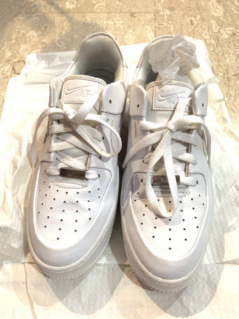 Nike white air force 1 sage trainers clearance