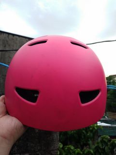 Pink helmet for safety