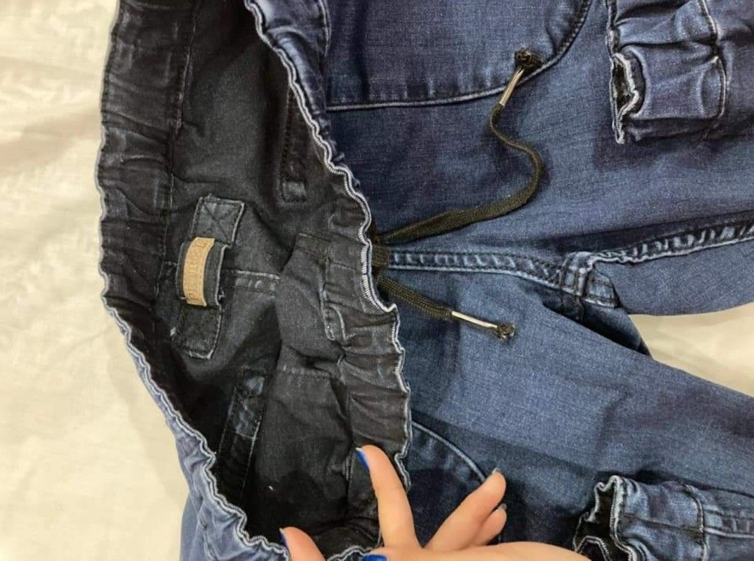 Reversible Petrol soft denim joggers pants (Category: Joggers) located in Taguig. Submitted by cluttered.mind (Listing ID 1309251524, Image 2). Description: PETROL brand reversible denim joggers! - size 28,max 34 (band is garterized) 👖590 nalang.