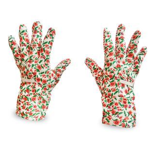 ROYS European Prairie Chic Extra Grip Calico Ditsy Cloth Light Duty Gloves - Cleaning, Horticultural / Gardening, Housework