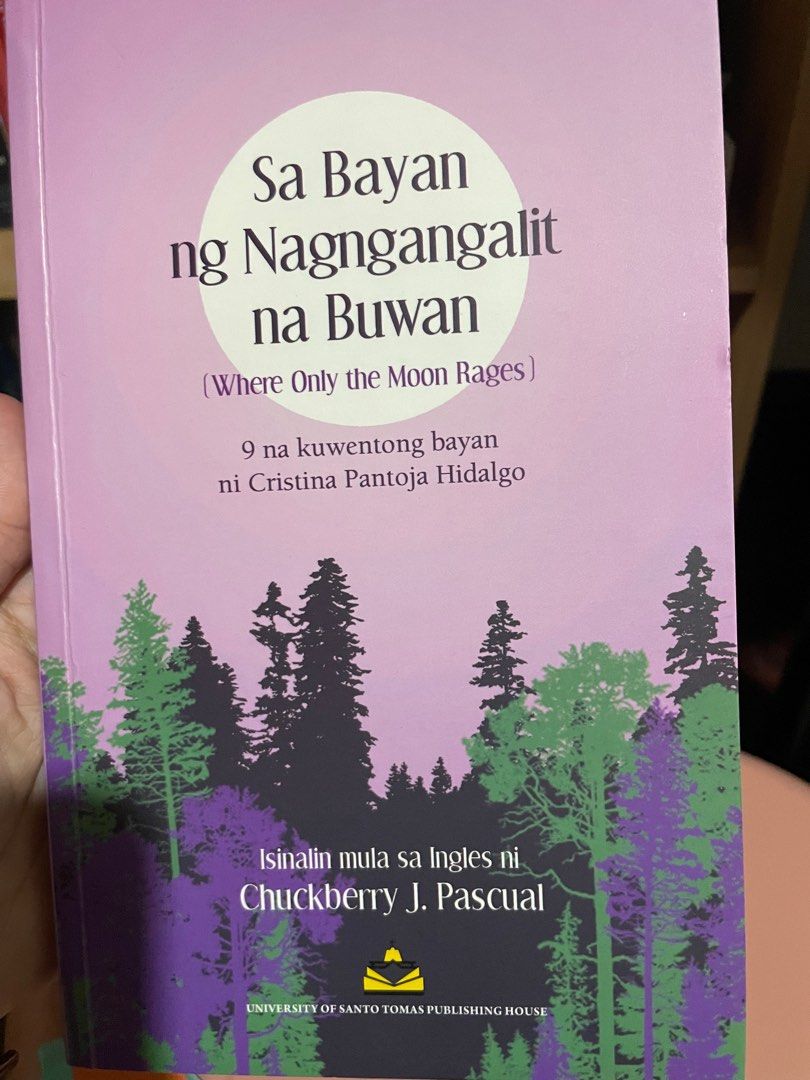 Sa Bayan ng Nagngangalit na Buwan (Category: Storybooks) located in Quezon City. Submitted by nowherelibraryph (Listing ID 1309234816, Image 1). Description: Title: Sa Bayan ng Nagngangalit na Buwan Author: Cristina Pantoja Hidalgo Book Rating: 3/5 Book Condition: 3.5/5.