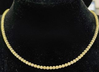 SALE!!! 5ct tennis necklace 18k yellow gold