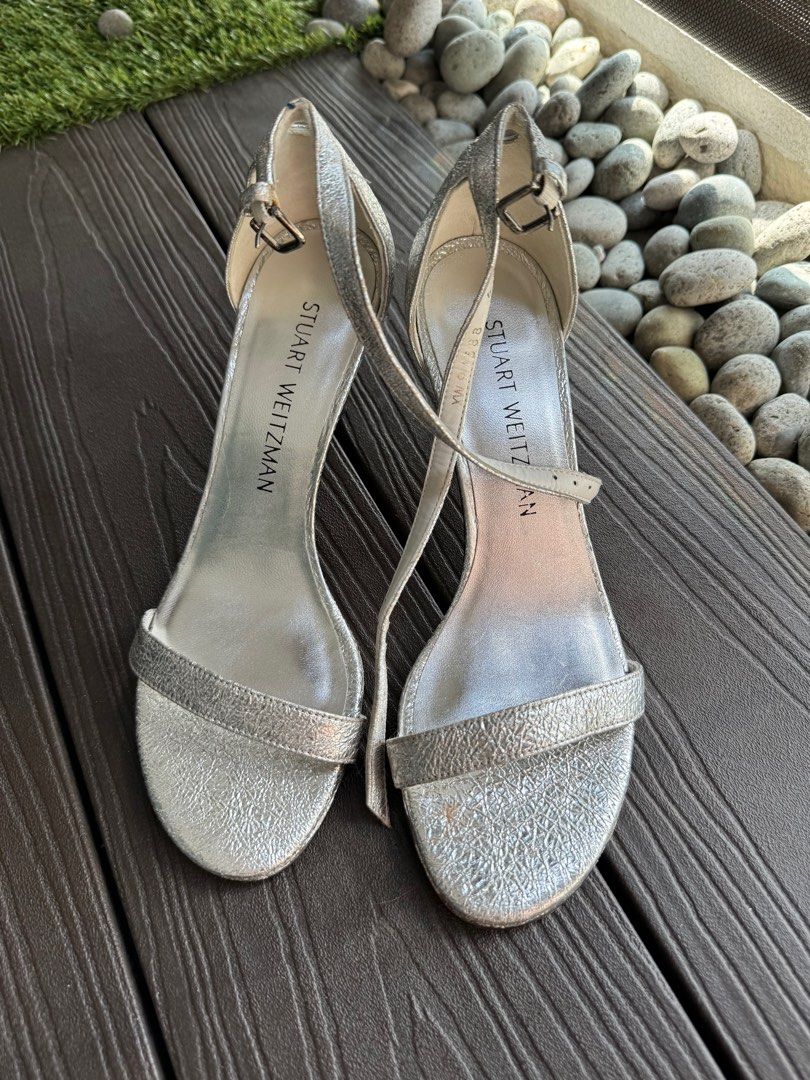Stuart weitzman silver heels store