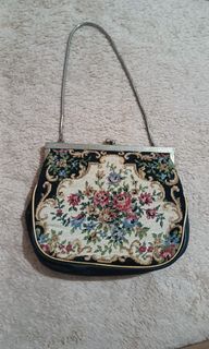Tapestry small kisslock bag or purse