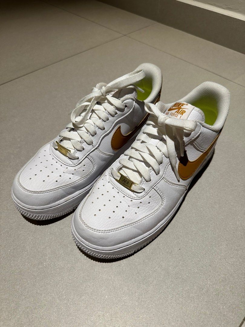 Nike white gold shoes online