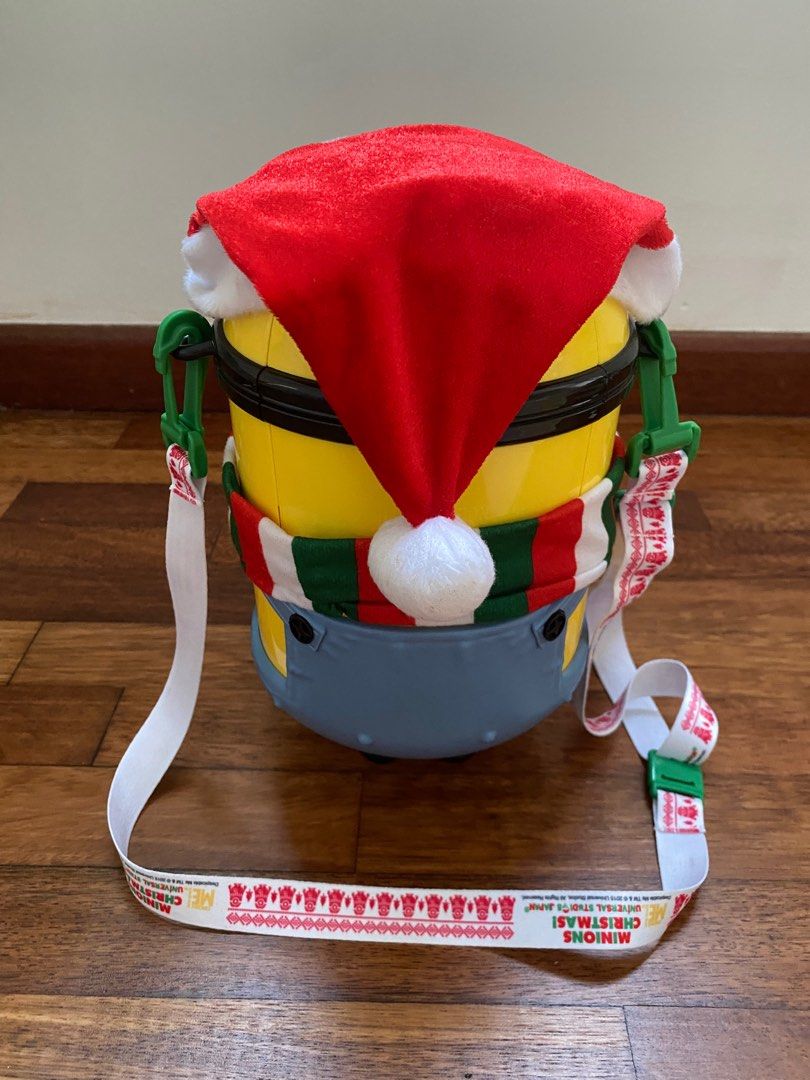 USJ Minions Popcorn Bucket Stuart Christmas, Hobbies & Toys, Toys & Games on Carousell
