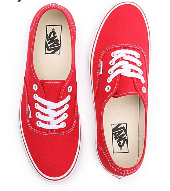 Vans Authentic Red Classic Women s Fashion Footwear Sneakers on Carousell