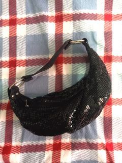 [negotiable] Vintage Black Sequence Hobo Bag